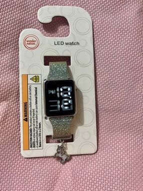 wonder nation Glitter Green LED Watch with Unicorn Charm
